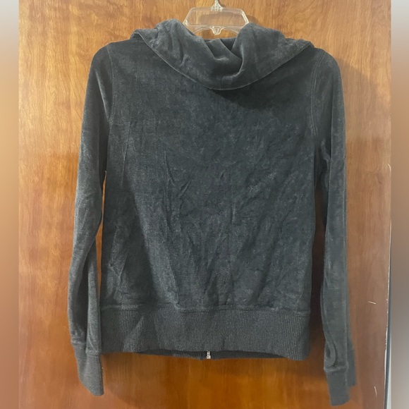 Michael Michael Kors Fleece Zip-up Grey Velour Tracksuit Jacket Women’s Small - Picture 2 of 4